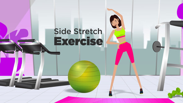 Side Stretch Exercise Animation toolkit