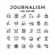 Set Line Icons of Journalism