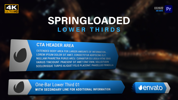 Springloaded Lower Thirds | MOGRT for Premiere Pro