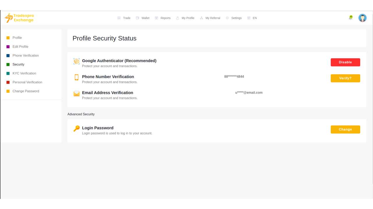 Tradexpro Exchange - Crypto Buy Sell and Trading platform, ERC20 and BEP20  Tokens Supported