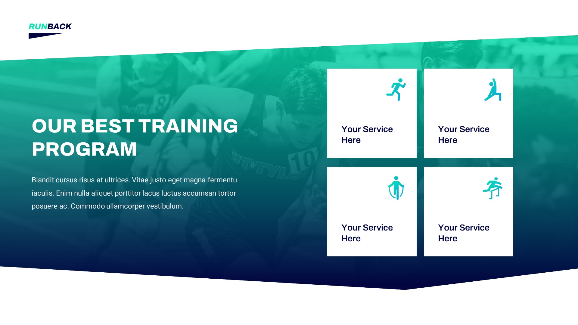 Runback Running Athletic Sport Google Slides Template, Presentation