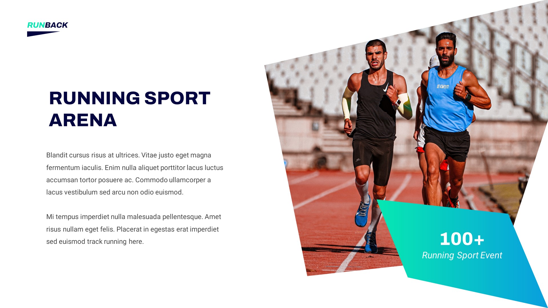 Runback Running Athletic Sport Google Slides Template, Presentation