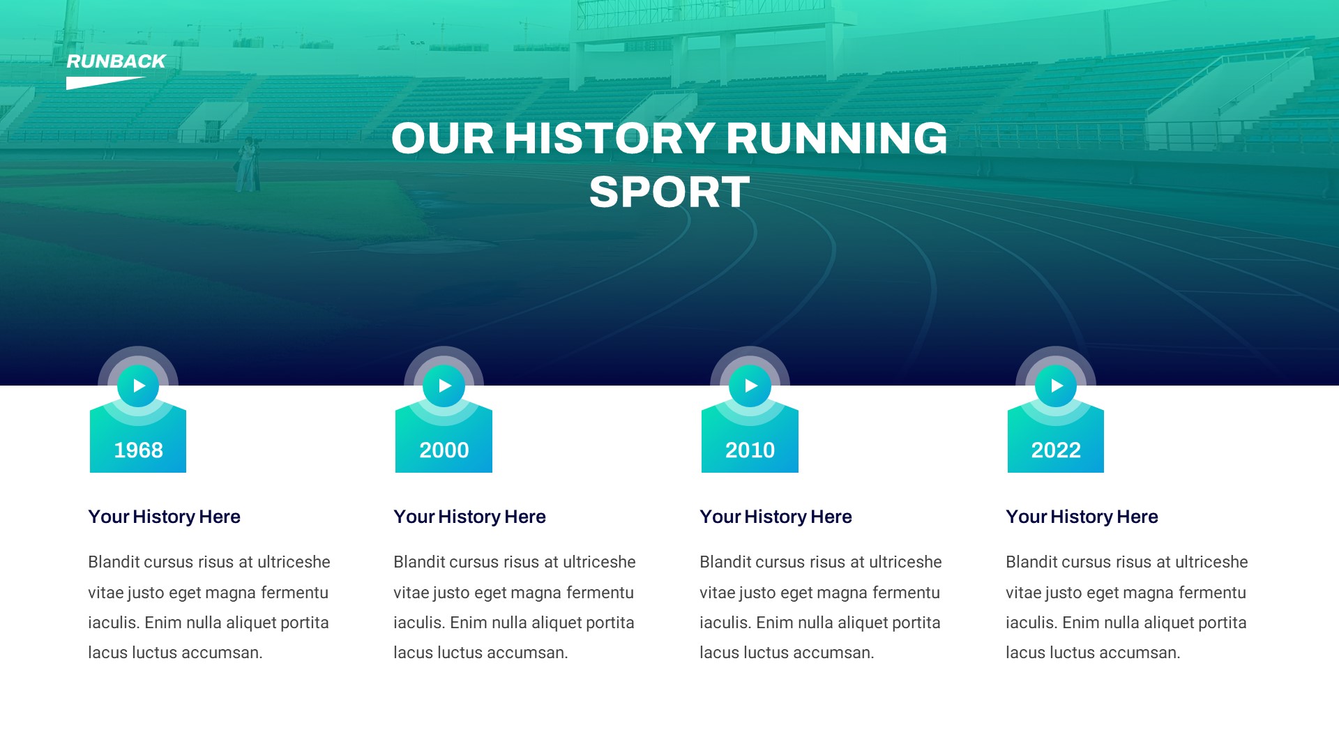 Runback Running Athletic Sport Google Slides Template, Presentation