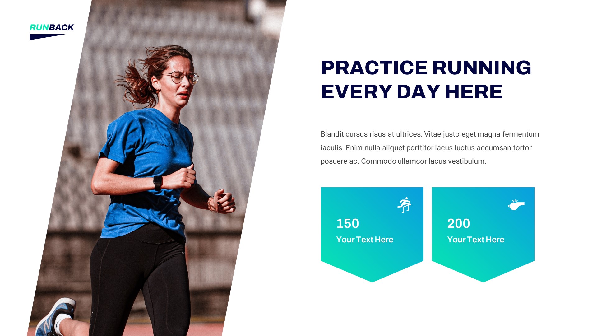 Runback Running Athletic Sport Google Slides Template, Presentation