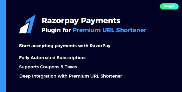 Razorpay Payment & Subscription Plugin for Premium URL Shortener