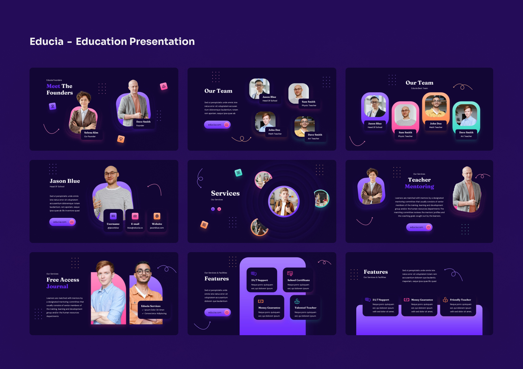 Educia - Education Powerpoint Presentation, Presentation Templates