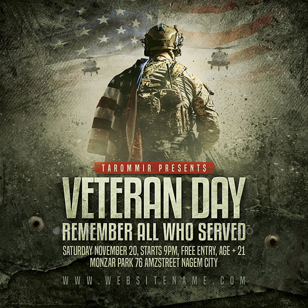 Veteran Day Flyer, Print Templates GraphicRiver