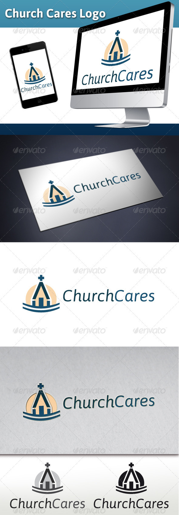Church Cares Charity Logo - Buildings Logo Templates