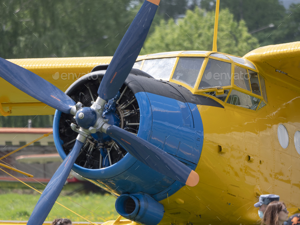  airplane An-2 the Sky aviation festival, theory and practice - Stock Photo - Images