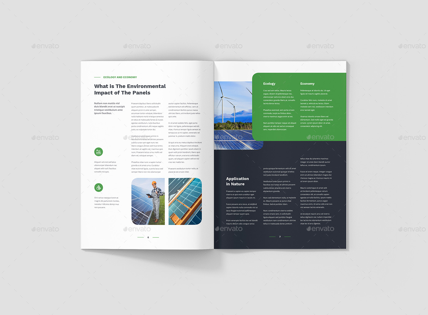 Solar Energy Magazine Template by artbart2 | GraphicRiver