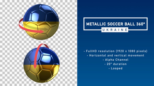 Metallic Soccer Ball 360º - Ukraine