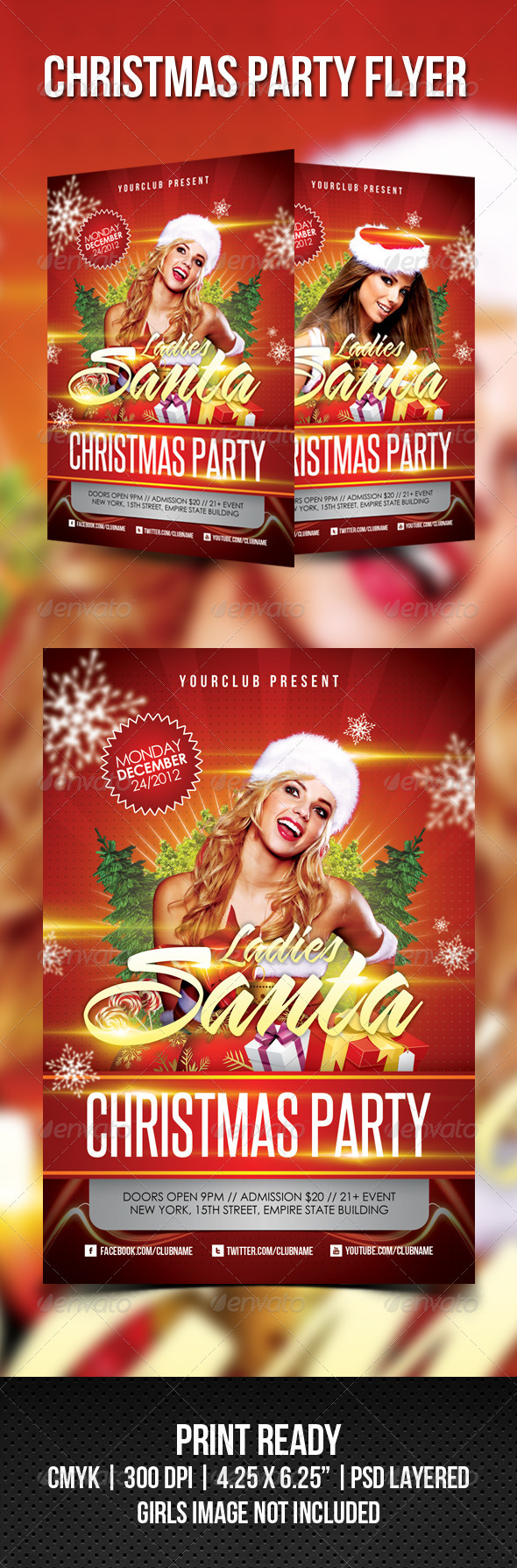 Christmas Party Flyer Template - Clubs & Parties Events