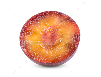 cherry plum isolated on white