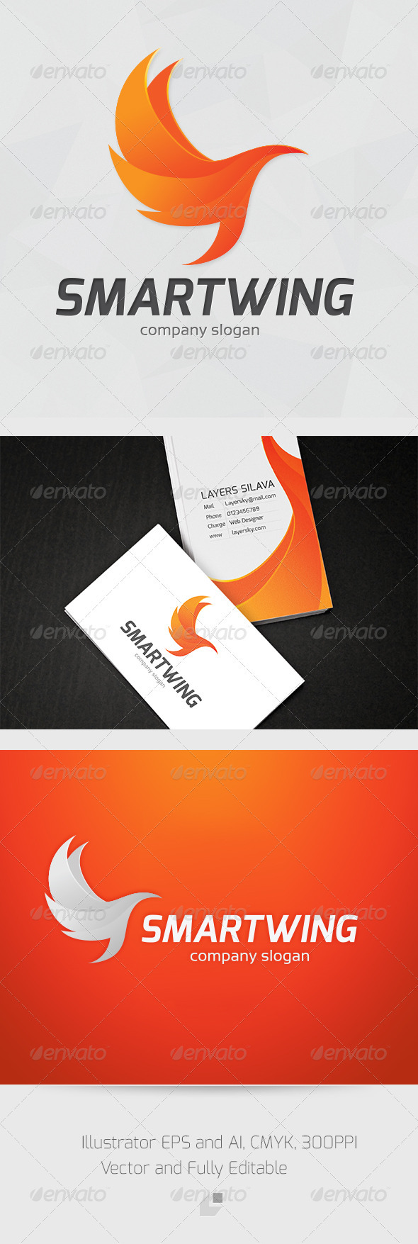 Smart Wing Logo - Animals Logo Templates