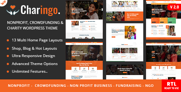 Charingo - Charity WordPress Theme