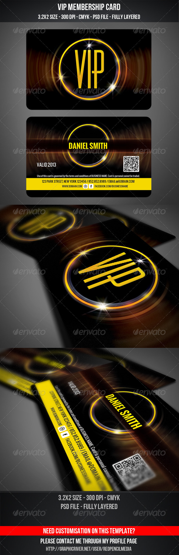 VIP Membership Card - Cards & Invites Print Templates