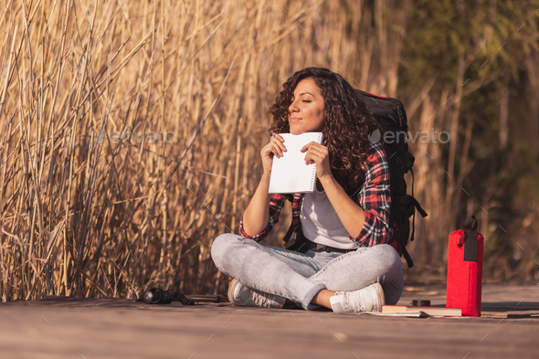 Woman relaxing in nature