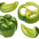 Green bell pepper isolated on white background - PhotoDune Item for Sale
