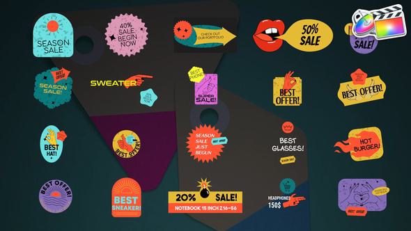 Sticker Sale Titles for FCPX