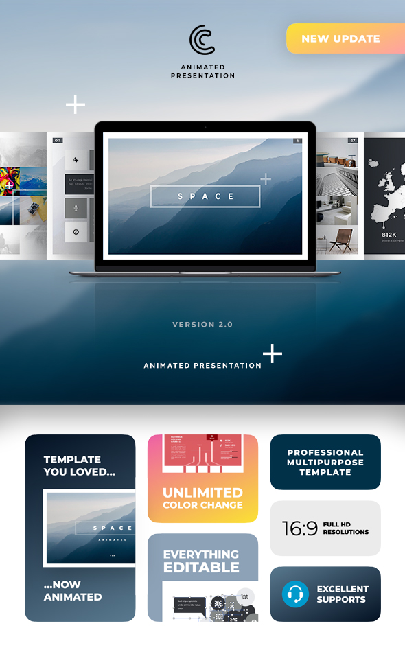 Space Animated PowerPoint Template
