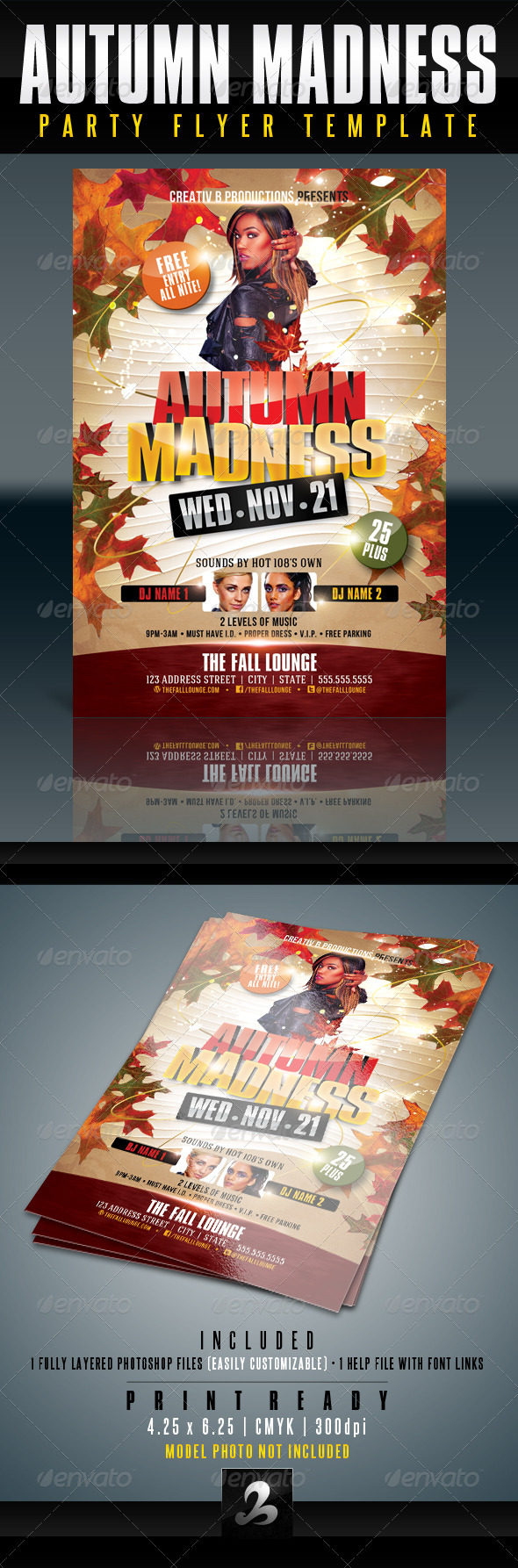 Autumn Party Flyer Template - Clubs & Parties Events
