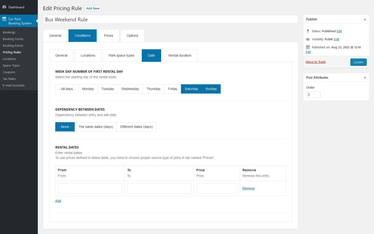 Car Park Booking System for WordPress by QuanticaLabs | CodeCanyon