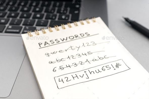Strong computer security password concept - Stock Photo - Images