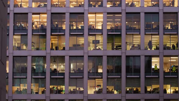 Time-lapse of an office at night