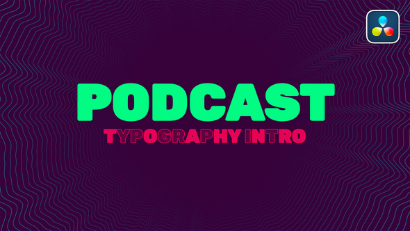 Podcast Typography Intro | DaVinci Resolve
