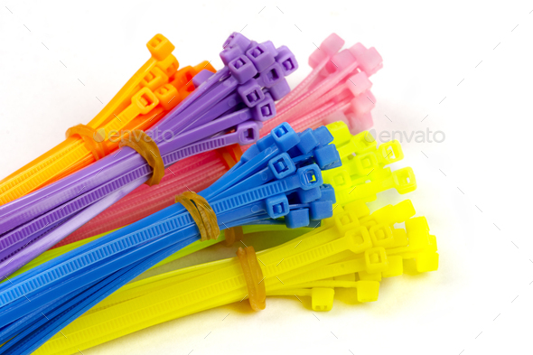 Multicolor cable zip ties