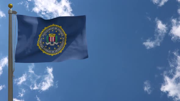 Fbi Federal Bureau Of Investigation Flag (Usa) On Flagpole alt