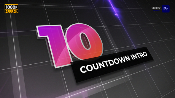 Top 10 Countdown Titles | MOGRT for Premiere Pro