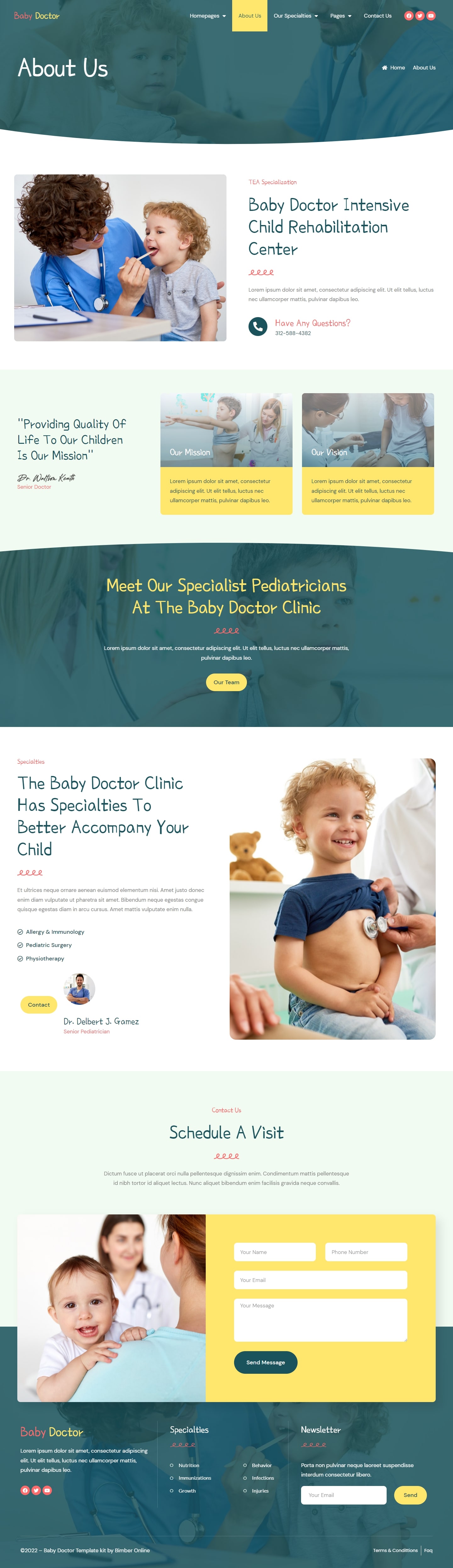 Baby Doctor - Pediatric Clinic Elementor Template Kit by BimberOnline