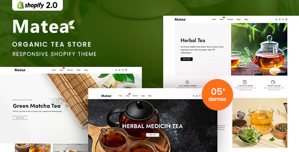 Matea – Organic Tea Store Responsive Shopify 2.0 Theme