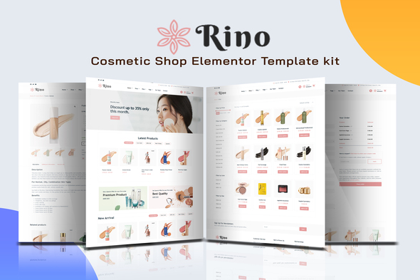 Rino - Cosmetic Shop Elementor Template Kit