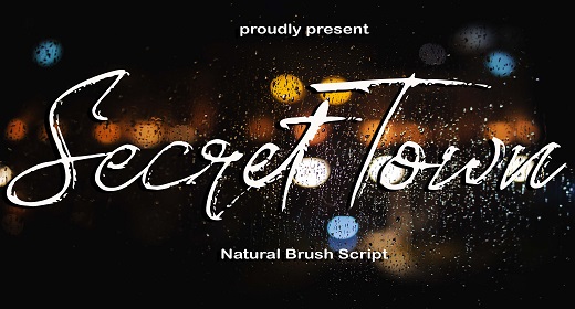 Secret Town - Natural Brush Font