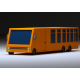 Cartoon Low-Poly School bus vehicle for game-ready 3D model