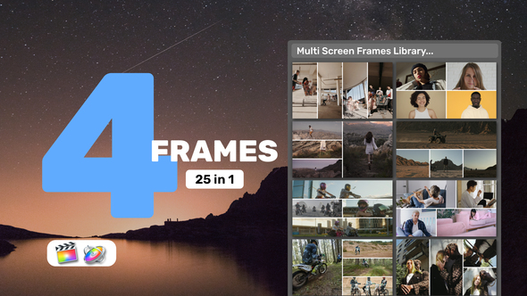 Multi Screen Frames Library - 4 Frames for Apple Motion and FCPX