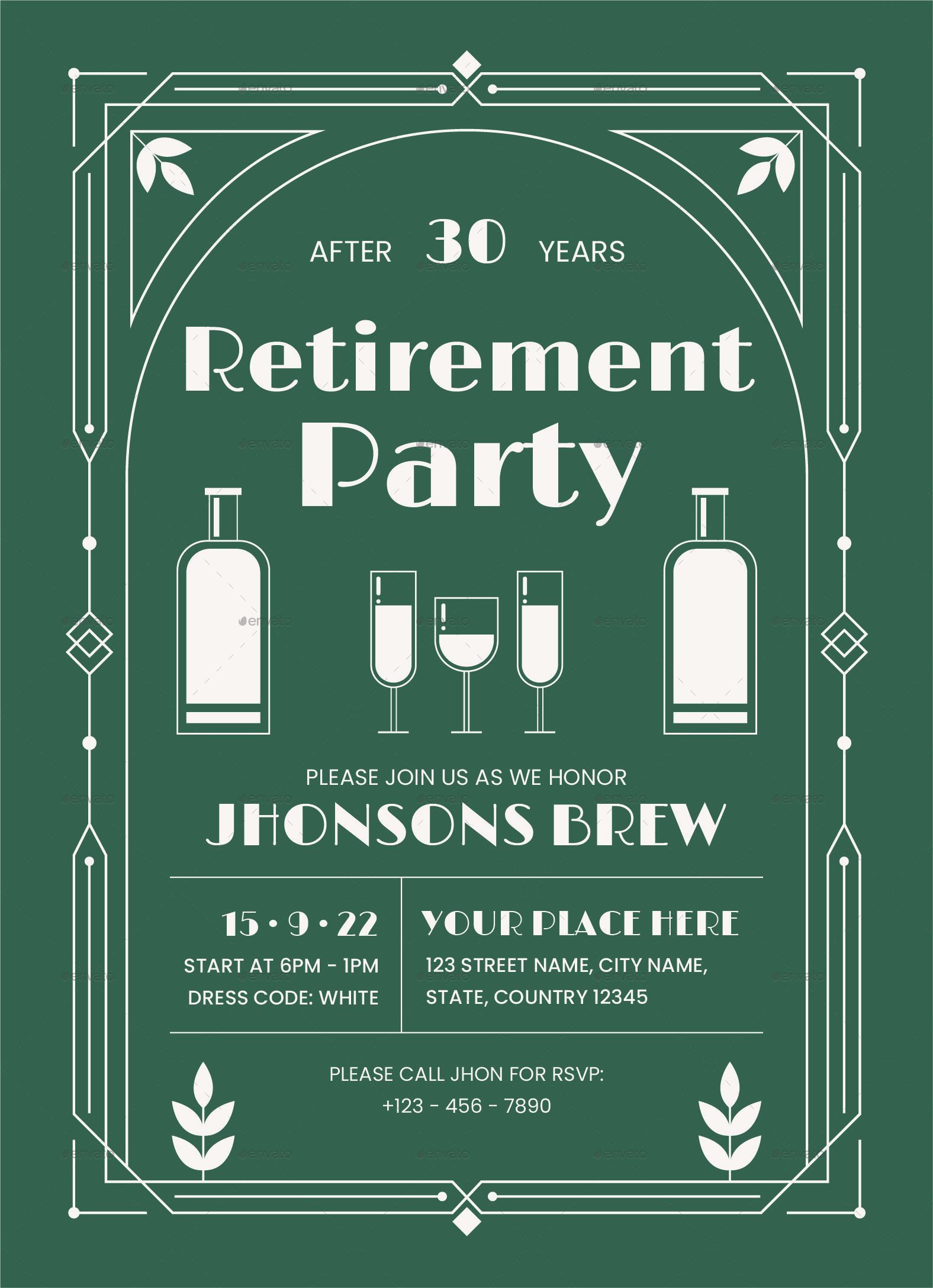 Retirement Party Invitation, Print Templates | GraphicRiver