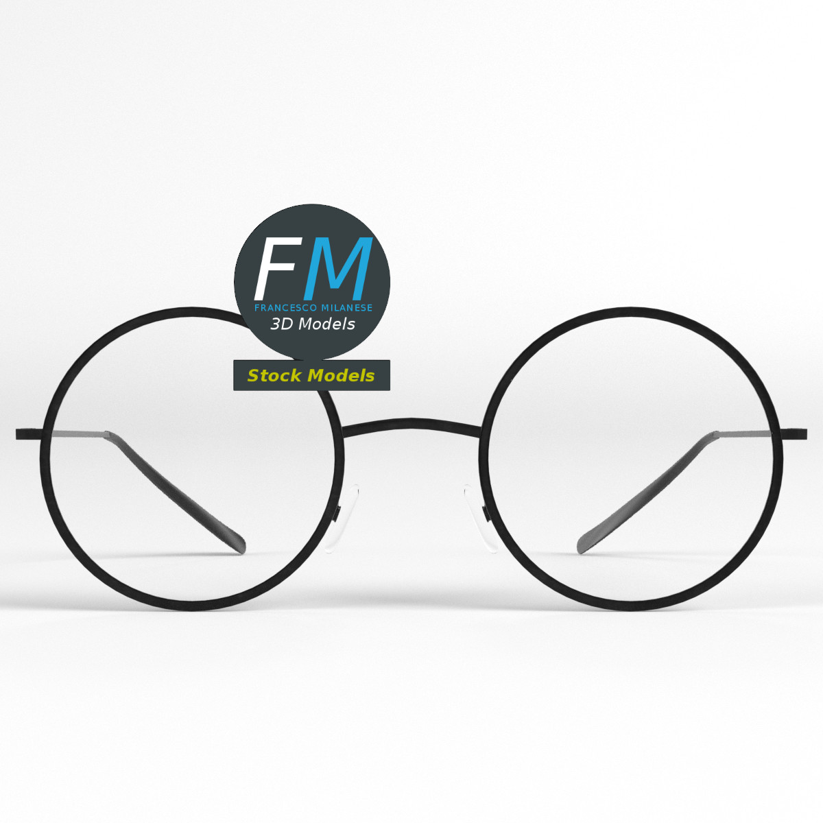 Glasses round by 3DOcean