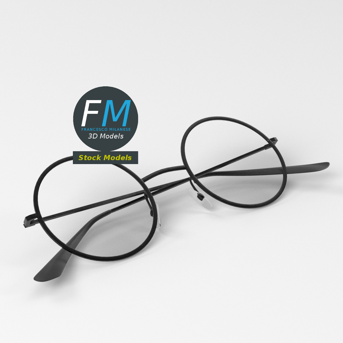 Glasses round by 3DOcean