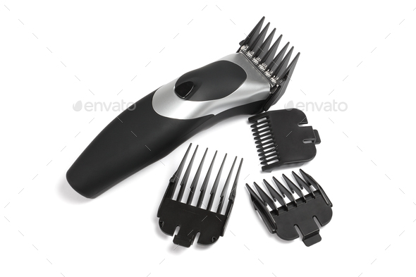 Electic Hair Trimmer and Plastic Combs - Stock Photo - Images