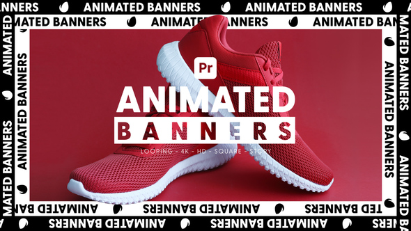 Animated Banners for Premiere Pro Premiere Pro template preview