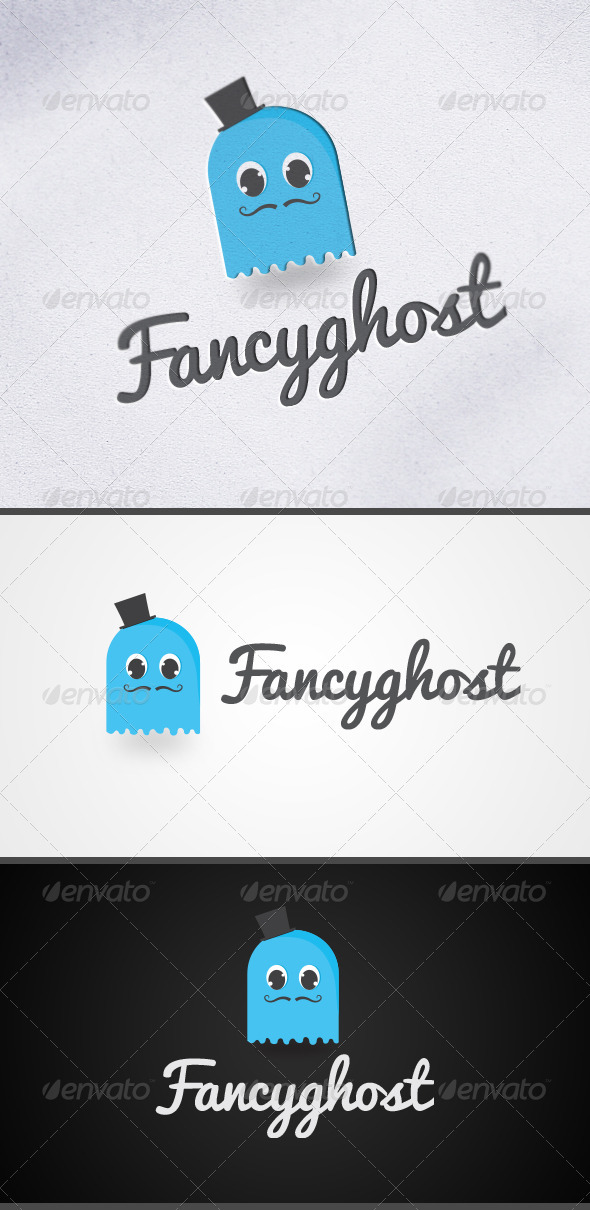 Fancy Ghost Logo - Animals Logo Templates