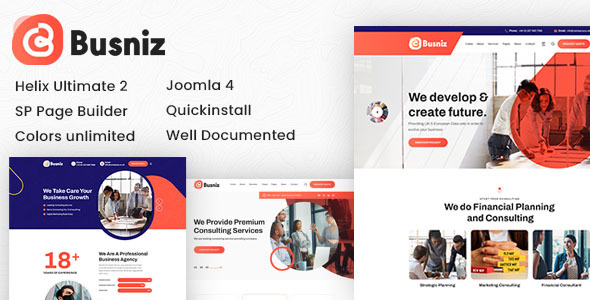 Busniz – Business Consulting Multi-Purpose Joomla 4 Template