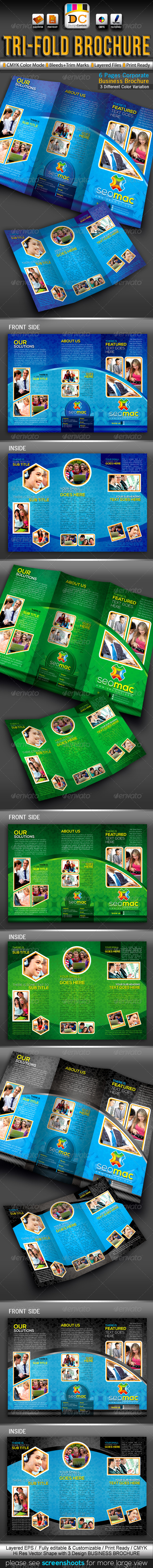 SeoMac Tri-fold Corporate Business Brochure - Corporate Brochures