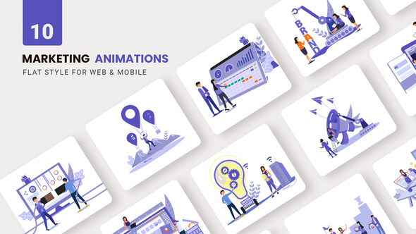 Business Marketing Animations - Flat Concept