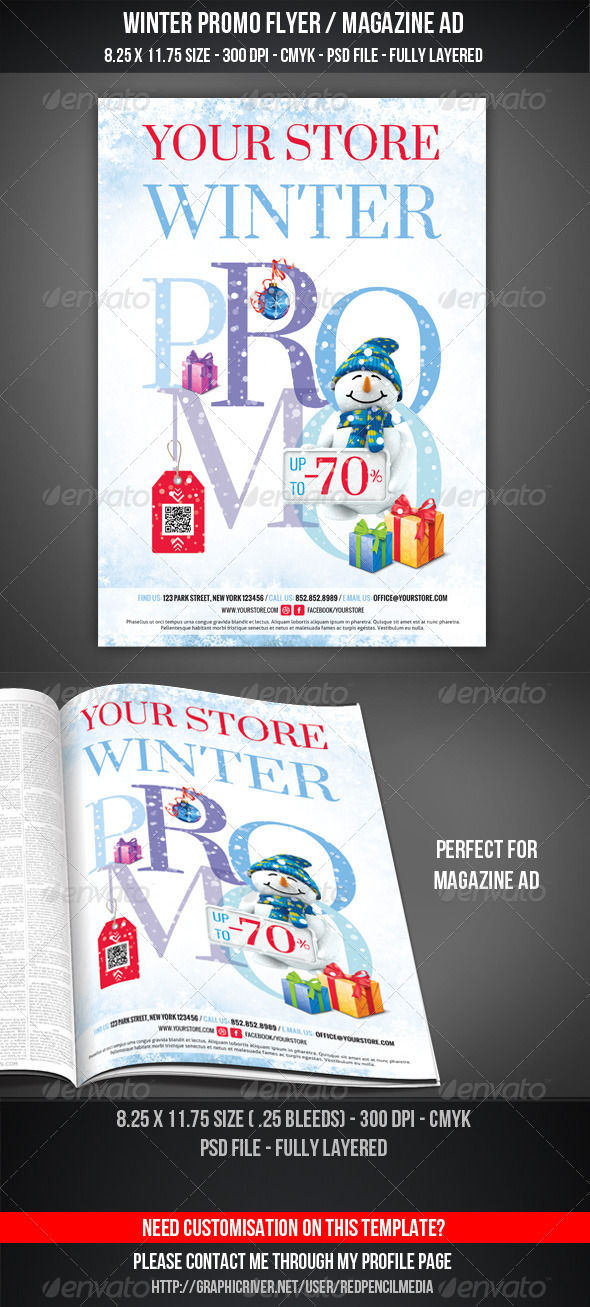 Winter Promotional Flyer / Magazine AD - Commerce Flyers