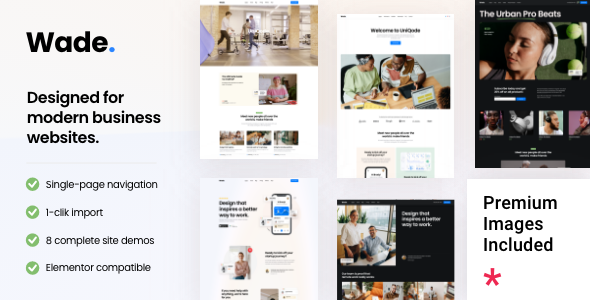 Wade – Business One Page Theme
