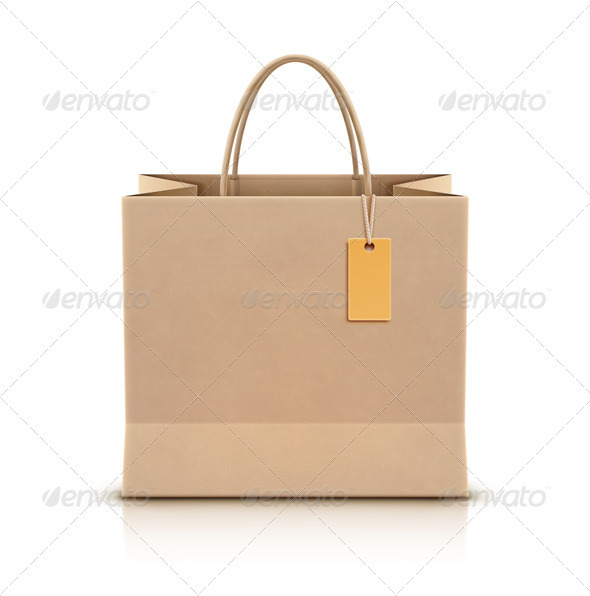 Paper shopping bag - Objects Vectors